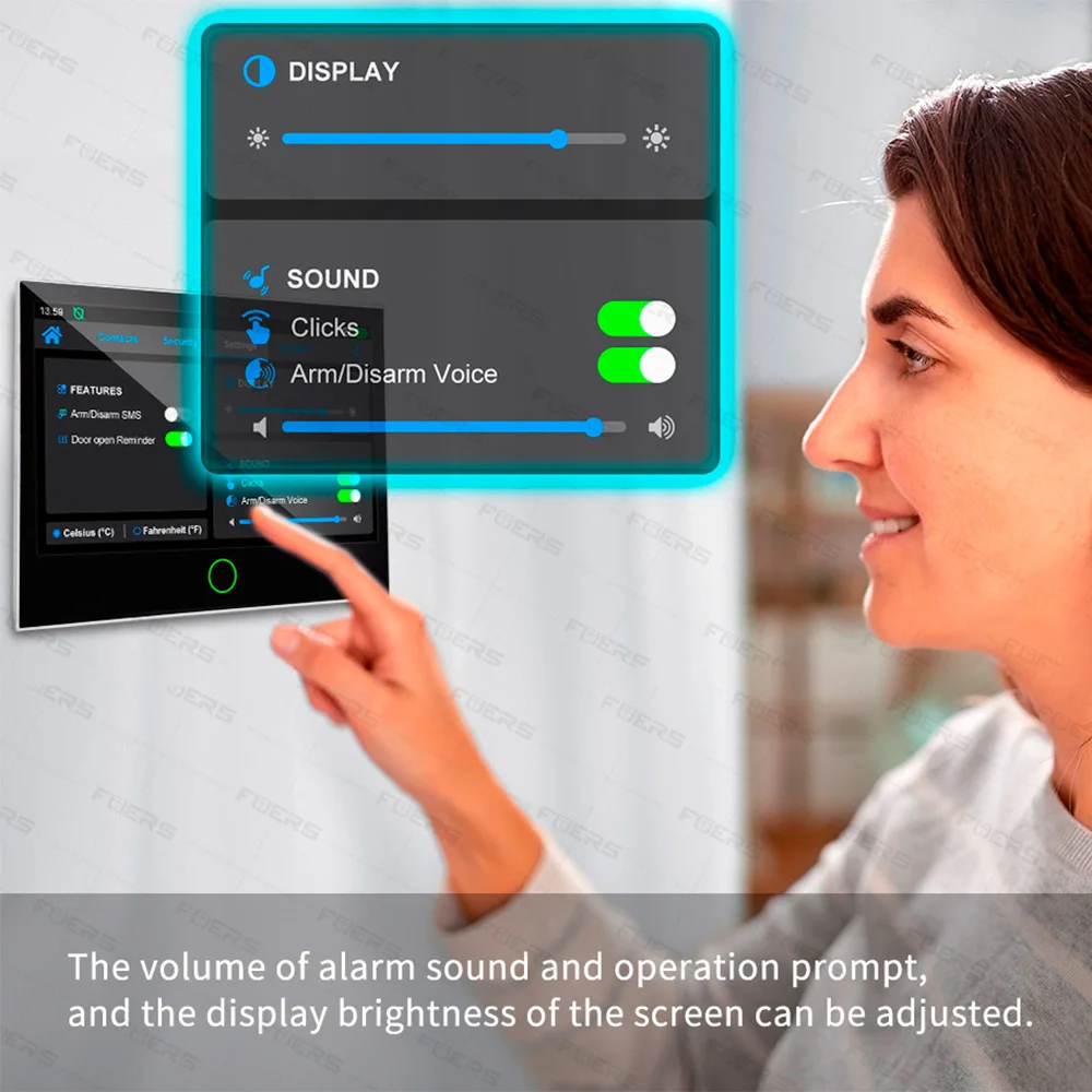 FUERS 7 Inch TFT Screen 4G Tuya Smart Home Security Alarm System G70 GSM WiFi Wireless Home Burglar Security Alarm System