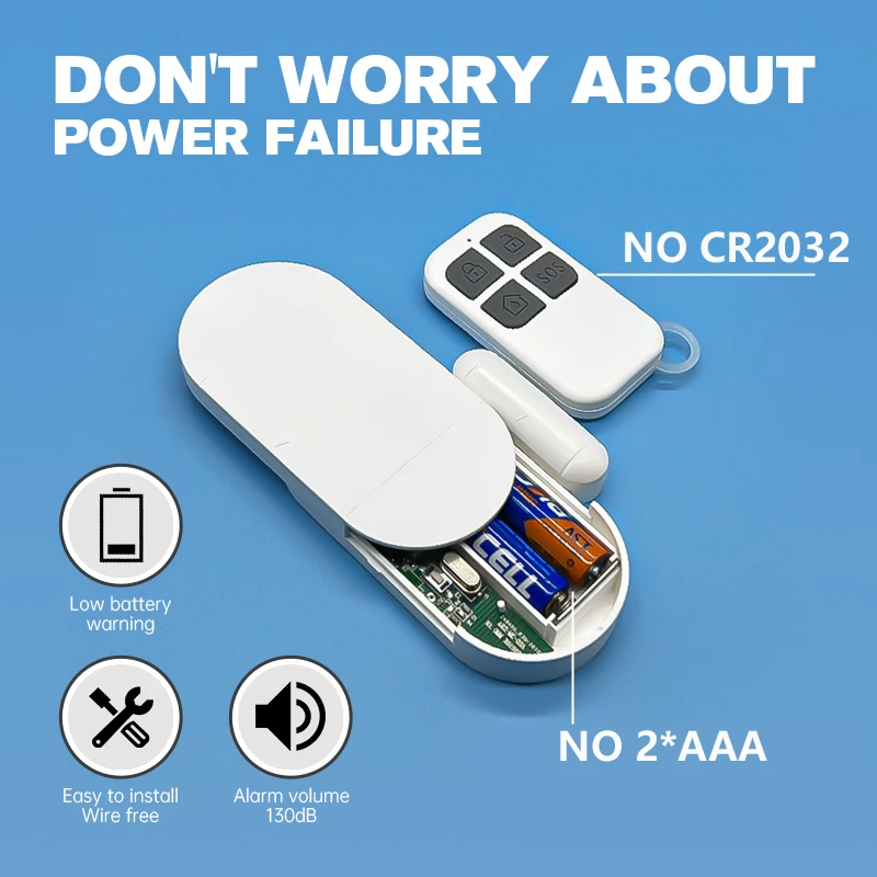 130DB Door Window Entry alarm Wireless Remote Control Door Sensor Alarm Host Burglar Security Alarm System Home Protection Kit