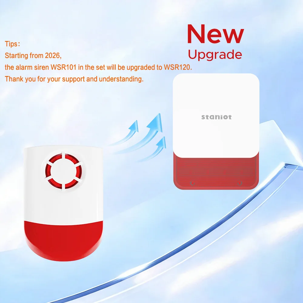 Staniot 7 inch HD Alarm System Wireless WiFi 4G Tuya Smart Home Security Protection Works With Alexa Google APP Remote Control