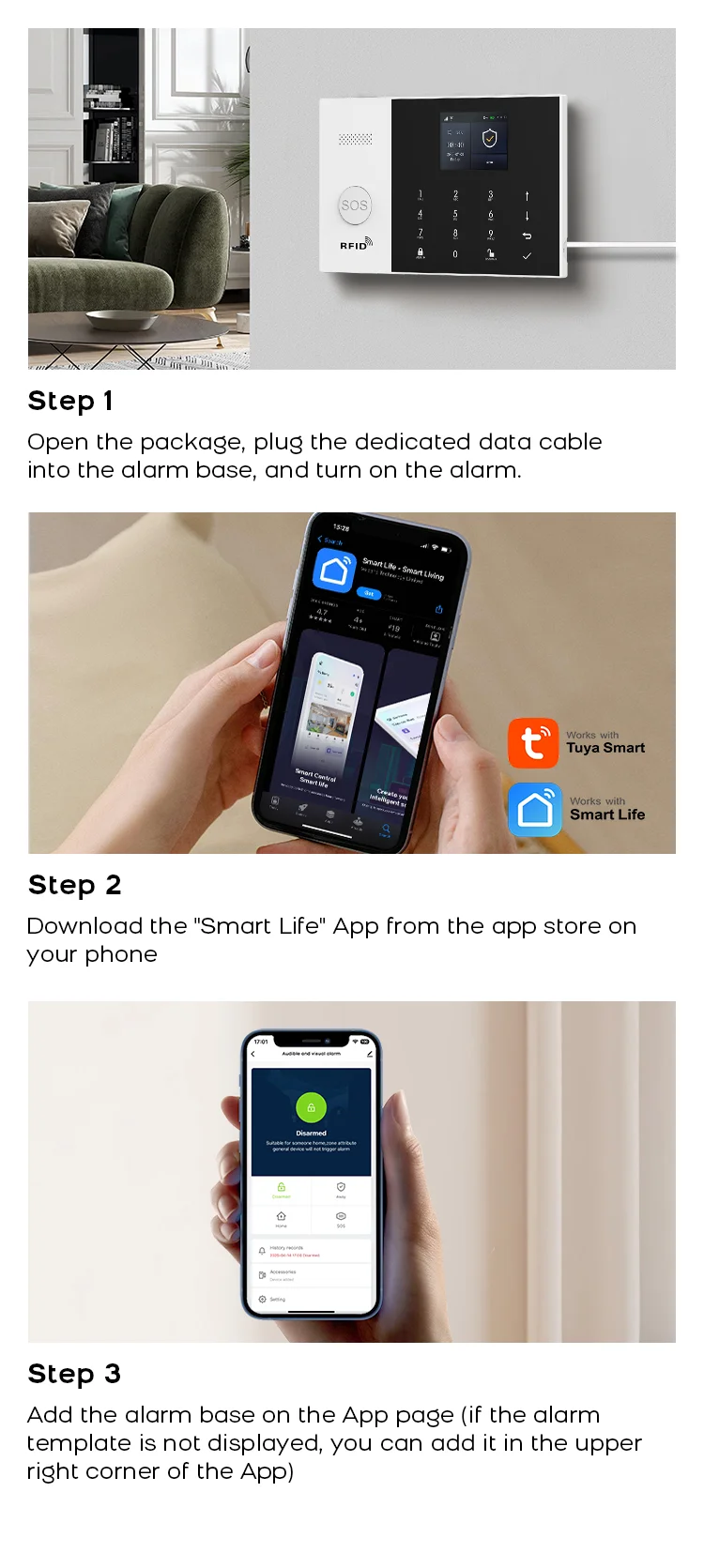 PGST 4G WiFi Smart Life Alarm Security System Kit Set Tuya Alexa Home Automation Alarm Security Protection Door Motion Detector