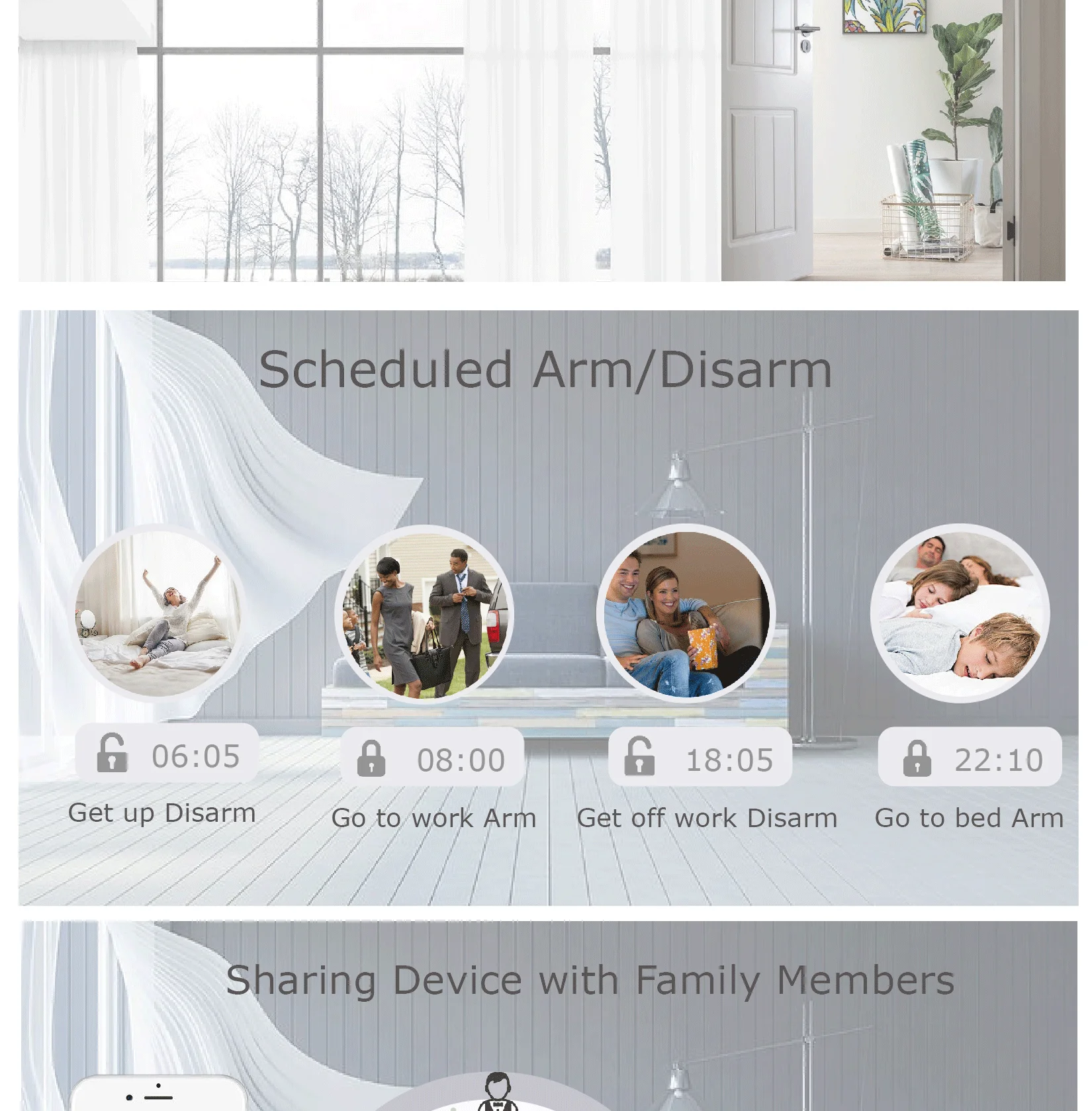 WIFI Camera GSM Alarm System Wireless Home Burglar Security Alarm System Tuya APP Control Siren Motion Detector PIR Smoke Sensor