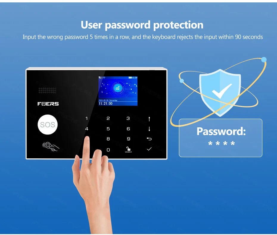 FUERS Tuya Smart WIFI 4G Alarm System Wireless Home Burglar Security Alarm System Camera Motion Detector Smoke Sensor