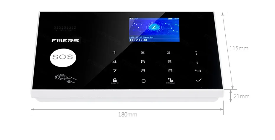 FUERS Tuya Smart WIFI 4G Alarm System Wireless Home Burglar Security Alarm System Camera Motion Detector Smoke Sensor