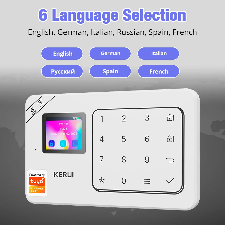 KERUI W181 New Panel Host Home Alarm System Wireless WiFi GSM Anti-Theft Alarm Tuya Smart Life for Your Family Safe Security