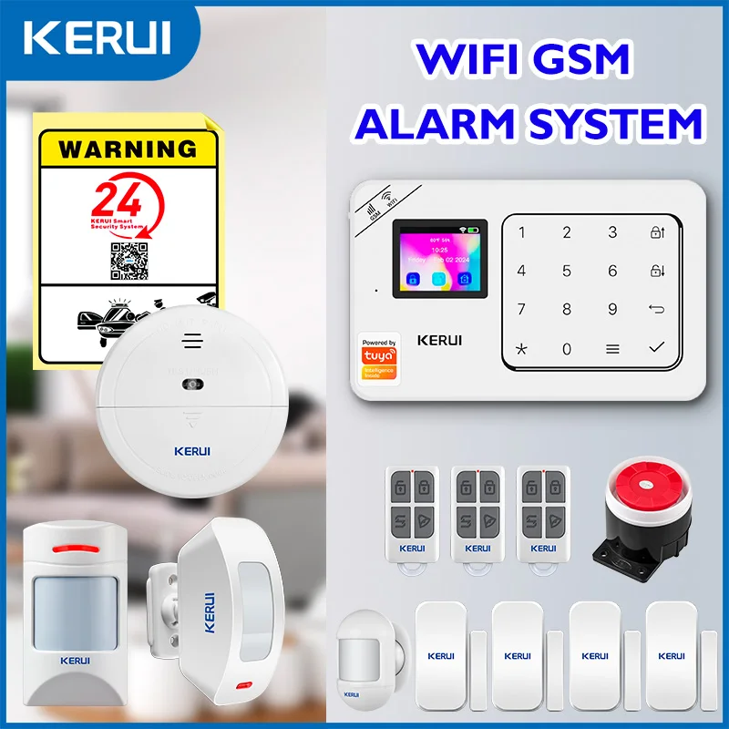 KERUI W181 New Panel Host Home Alarm System Wireless WiFi GSM Anti-Theft Alarm Tuya Smart Life for Your Family Safe Security