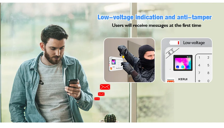 KERUI W181 New Panel Host Home Alarm System Wireless WiFi GSM Anti-Theft Alarm Tuya Smart Life for Your Family Safe Security