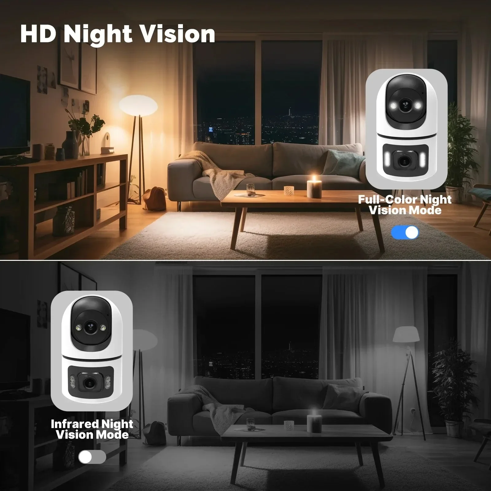 YOOSEE 4K 8MP WiFi IP Camera Dual Lens Screen Motion Detection Auto Track Motion alert Onvif 10X Zoom Security Monitor V380 PRO