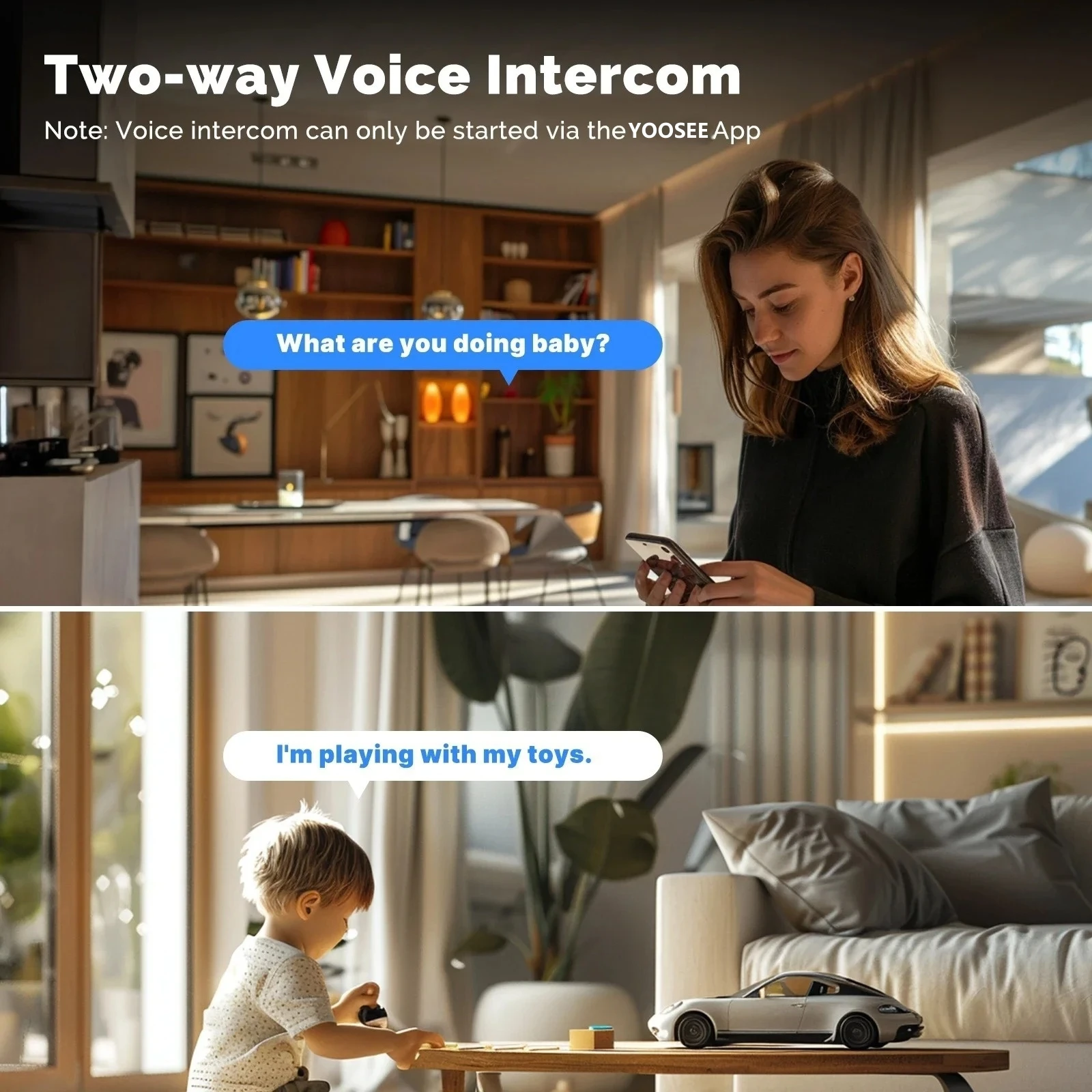 YOOSEE 4K 8MP WiFi IP Camera Dual Lens Screen Motion Detection Auto Track Motion alert Onvif 10X Zoom Security Monitor V380 PRO