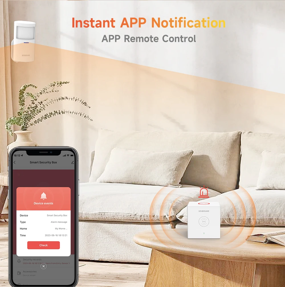 Staniot WiFi Alarm System Kit SecCube 3 Tuya Smart Home Security Protection Support RFID Tags Wireless Siren APP Remote Control Staniot WiFi Alarm System Kit SecCube 3 Tuya Smart Home Security Protection Support RFID Tags Wireless Siren APP Remote Control