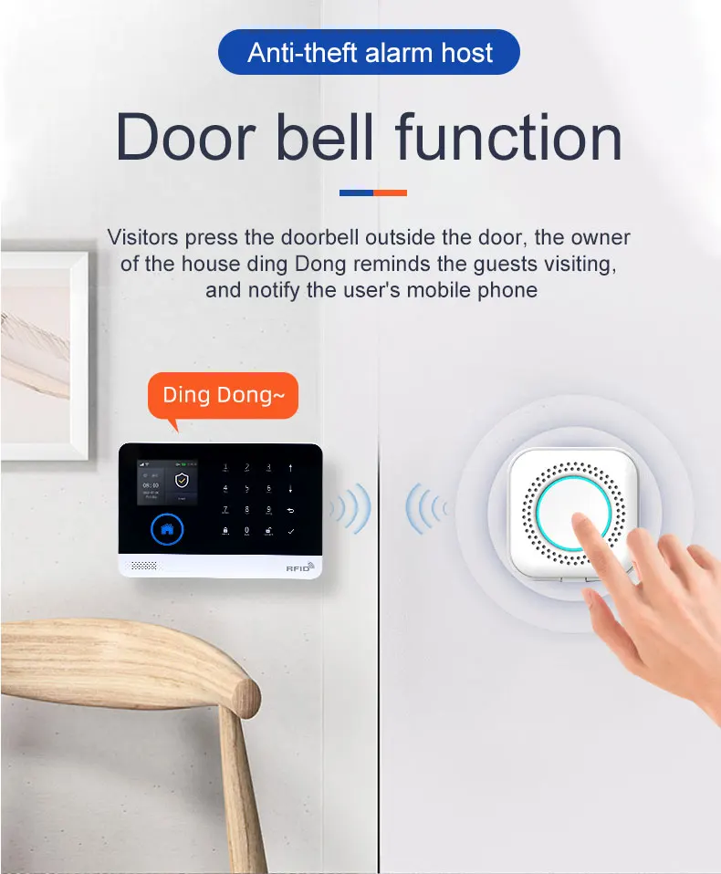 Wireless Solar Siren WIFI GSM Home Security Alarm System for 433MHz Tuya Smart Life House App Control Burglar Alarm Host Kits