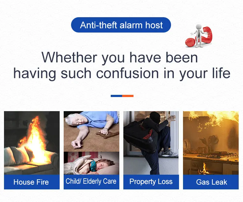 Wireless Solar Siren WIFI GSM Home Security Alarm System for 433MHz Tuya Smart Life House App Control Burglar Alarm Host Kits