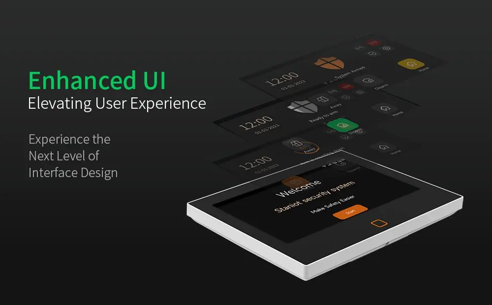 Staniot 7 inch Smart Home Alarm System Tuya Security 4G Wireless WiFi 5000mAh Battery 433Mhz Anti-Theft House Security Kits