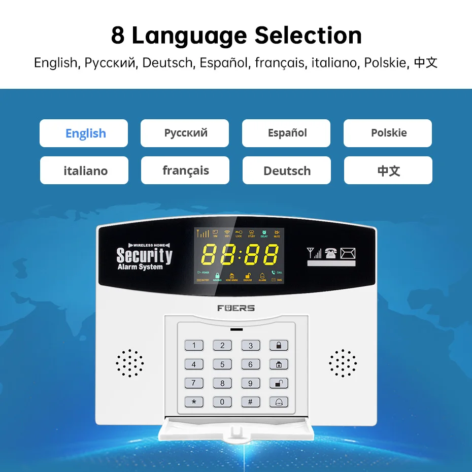 Fuers Tuya Smart Alarm System Kit WIFI GSM Burglar Alarm Smart Home Alarm System Color LCD Display Security 3MP IP Camera