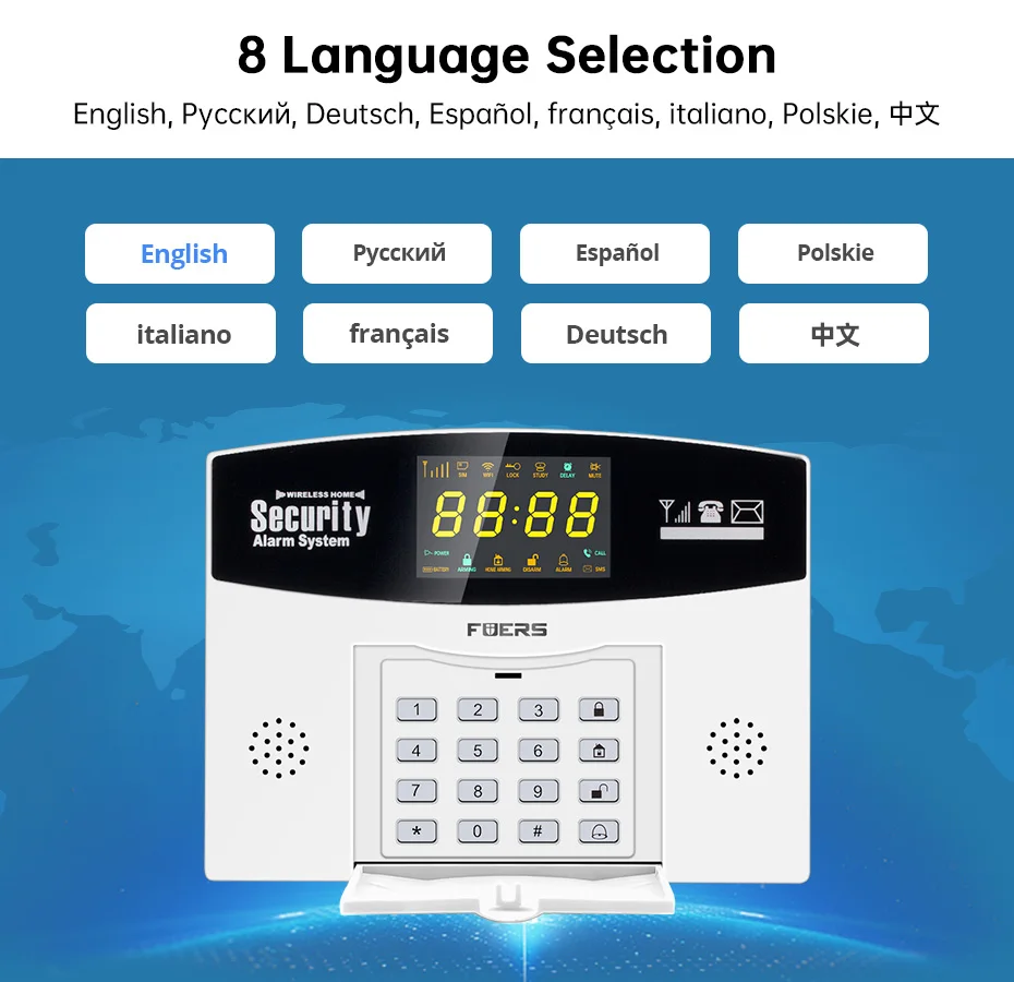 Fuers Tuya Smart Alarm System Kit WIFI GSM Burglar Alarm Smart Home Alarm System Color LCD Display Security 3MP IP Camera