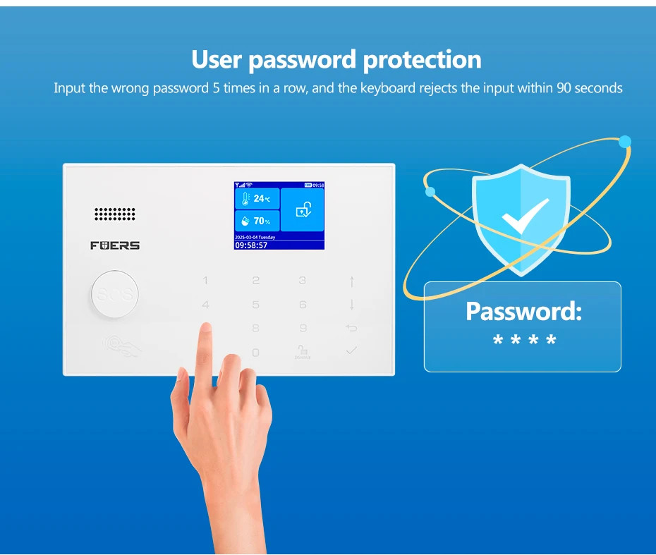 FUERS Tuya WIFI GSM Alarm System Wireless Home Burglar Security Alarm System APP Control Siren Motion Detector PIR Sensor