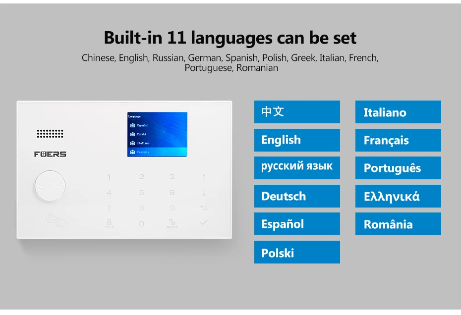 FUERS Tuya WIFI GSM Alarm System Wireless Home Burglar Security Alarm System APP Control Siren Motion Detector PIR Sensor