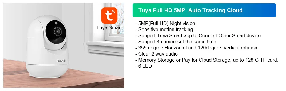 FUERS Tuya Smart WIFI GSM Alarm System Home Security Alarm System Ant-theft Wireless 433Mhz Burglar Door Motion Sensor
