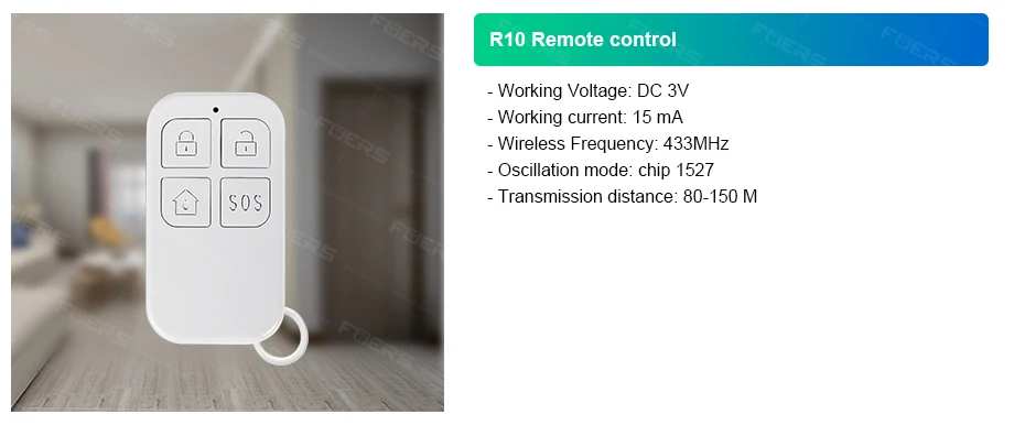 FUERS Tuya Smart WIFI GSM Alarm System Home Security Alarm System Ant-theft Wireless 433Mhz Burglar Door Motion Sensor