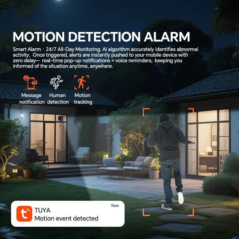 Tuya 2K 5G WiFi IP Camera Indoor Magnetic Window Security Camera Ai Detection With Time Display Mini Stick-on Glass Surveillance