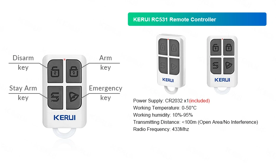 KERUI Home Security Protection WIFI GSM Alarm System Kit W202 Tuya Smart Support Alexa with Door Opening Sensor Motion Detector