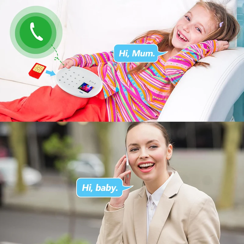 KERUI Home Security Protection WIFI GSM Alarm System Kit W202 Tuya Smart Support Alexa with Door Opening Sensor Motion Detector