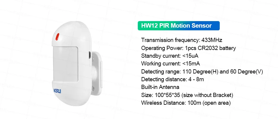 KERUI Home Security Protection WIFI GSM Alarm System Kit W202 Tuya Smart Support Alexa with Door Opening Sensor Motion Detector